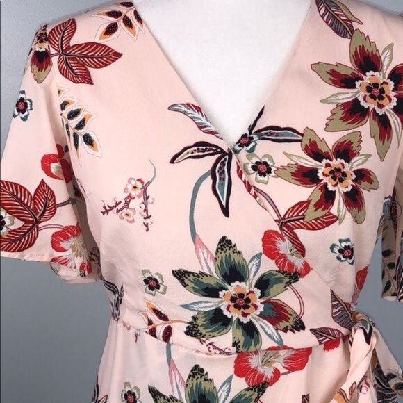 SANCTUARY Lady Like Floral Wrap Ruffle Dress - XS - Picture 5 of 8